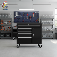 Chariot à outils en fer OEM avec 7 tiroirs, finition revêtement en poudre époxy, longueur 1035 mm, origine Zhejiang, pour garage et atelier