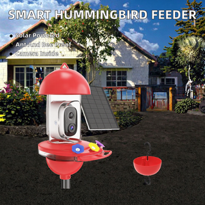 Mangeoire à colibris solaire avec caméra IA 2K, vision en direct, notifications instantanées, enregistrement vidéo automatique, anti-fourmis et abeilles, longue autonomie - Product Image 3