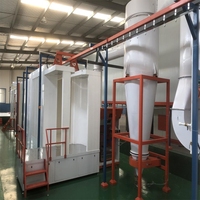 Ligne de revêtement automatique de poudre de porte coupe-feu Machines industrielles de revêtement des métaux Solutions électrostatiques pour la fabrication de porte