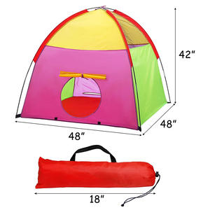 Camping Playground Indoor/Outdoor Rainbow Color Kids Pop Up <b>Tent</b> <b>Children</b> Playhouse for Boys and Girls - Product Image 2