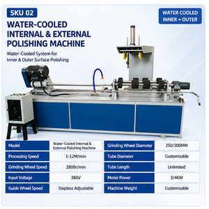 Machine à polir les cercles intérieurs en métal SS, machine à polir cylindrique, machine à polir les tuyaux métalliques - Product Image 2