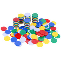 Jetons de comptage en plastique de 19 mm, 5 couleurs, marqueurs de jeu de bingo pour l'apprentissage des mathématiques préscolaires et les loisirs créatifs