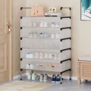 Large Morden Design Folding New Portable Shoe Rack Organizer <b>Foldable</b> Collapsible for Shoes - Product Image 1