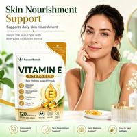 Gélules de Vitamine E Halal à Marque Blanche OEM, 120 Comprimés de Tocophérol D-Alpha, Mélange de Tocophérols pour la Peau