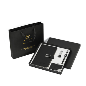 Ensemble cadeau d'entreprise de luxe pour hommes, carnet en cuir et stylo avec logo personnalisé pour la fête des pères, promotion de bureau - Product Image 5