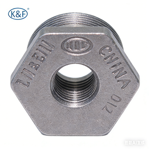 حديد مطلي بالزنك 150 #   وصلة تقليل أنابيب مربعة للحام، بوشة سداسية ذكر/أنثى - Product Image 1