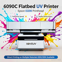 Impresora UV de Inyección de Tinta Plana 6090 con 3 Cabezales I3200, Máquina de Impresión Universal Automática de 8 Colores para Vidrio, Azulejos, Metal y Cuero