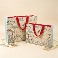 Sacs cadeaux en papier kraft blanc de luxe écologiques imprimés sur mesure avec poignée, logo personnalisé, emballage recyclable