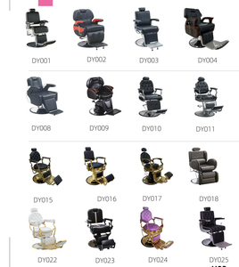 Fauteuil de barbier hydraulique noir robuste, 360° °   Chaise de <span class=keywords><strong>coiffure</strong></span> pivotante et inclinable avec appui-tête et repose-pieds réglables - Product Image 6