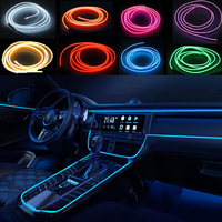 Bandes de lampes décoratives d'intérieur de voiture, lampe d'ambiance, lumière froide, tableau de bord décoratif, Console, Auto LED, lumières d'ambiance, 1/3/5M