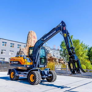 Venta al por mayor 8t Super Wheel <span class=keywords><strong>Excavator</strong></span> Bagger Machine Buen estado Yuchai Engine Gear Core Components Excavadora hidráulica barata - Product Image 3