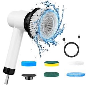 Cepillo de Limpieza Eléctrico Amazon Blanco de 6 Cabezales, Potente y Portátil para Hogar, Cocina, Baño y Vidrio - Product Image 2