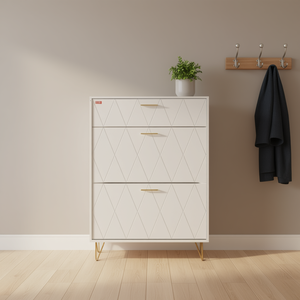 Vevor - Mueble Zapatero de 3 Cajones con Puertas Abatibles, Organizador para Entrada o Sala de Estar, Diseño Moderno, Material Plástico - Product Image 2