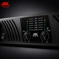 JSL Profesyonel 2 Kanallı Güç Amplifikatörü Raf Montajlı Pro Ses Amplifikatörü PA Sistemi Hoparlörü DJ Konser Gece Kulübü için