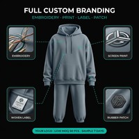 Sweat-shirt et pantalon de survêtement en molleton brossé en mélange coton-polyester 700g, style streetwear hiver, coupe oversize, personnalisable, pour homme, poids lourd, 25 couleurs, OEM