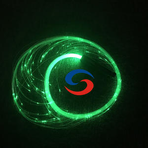 Látigo de Baile de Fibra Óptica LED RGB Recargable - Mango de Metal de Múltiples Hebras - Product Image 3