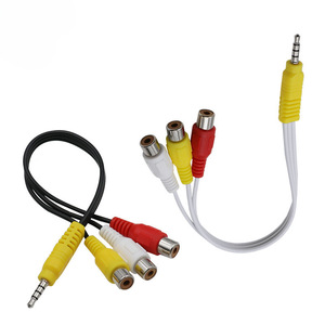 Cable AV RCA Macho a Hembra 3 en 1 para TV, Adaptador de Audio y Video para Computadora con Revestimiento de PVC - Product Image 1
