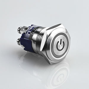 Push <b>Button</b> Switch Stainless Steel Construction Ring LED 12V 24V For Industrial Panel Applications - Product Image 1