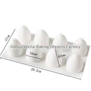 แม่พิมพ์ซิลิโคนรูปไข่ครึ่งวงกลม สำหรับทำช็อกโกแลต ขนมมูส เค้ก เทียน ของขวัญวันอีสเตอร์ ทำเองได้ - Product Image 5