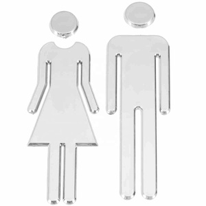 Autocollant Porte WC Homme/femme Style Western - Piktogramm Autocollant - Neuf