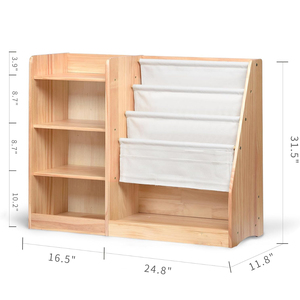 Trẻ em bằng gỗ Kệ sách bé trẻ em mầm non thư viện lớp học phòng khách lưu trữ tủ đồ chơi tổ chức Đồ chơi kệ sách đồ nội thất - Product Image 3