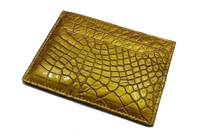 Hotsale oro metallizzato vero esotico vera <span class=keywords><strong>pelle</strong></span> <span class=keywords><strong>di</strong></span> <span class=keywords><strong>coccodrillo</strong></span> <span class=keywords><strong>in</strong></span> <span class=keywords><strong>pelle</strong></span> porta carte <span class=keywords><strong>di</strong></span> lusso <span class=keywords><strong>portafoglio</strong></span> uomini - Product Image 4