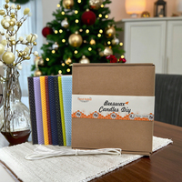 Kit de fabrication de bougies en cire d'abeille écologique Ensemble complet d'outils et de fournitures pour Noël Mariage Diwali Halloween Pâques