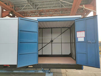 Conteneur de stockage pliable portable de 20 pieds, structure en acier mobile à emballage plat avec 4 portes latérales