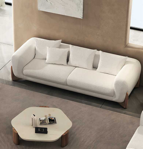 Canapé Chesterfield à structure en bois massif avec revêtement en tissu, design moderne pour salon, hôtel et bureau, ensemble de canapés - Product Image 2