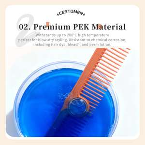 Nouveau peigne de styliste Eagle - Durable, léger, portable, résistant à la chaleur, professionnel, pour salon de coiffure, en matériau PEK - Product Image 4