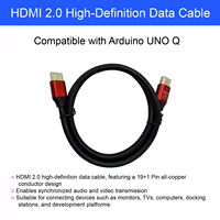 Kit de démarrage Arduino UNO Q avec carte mère Linux 2 Go/4 Go, caméra 4K, station d'accueil PD 45 W, USB 3.0, ordinateur de bureau