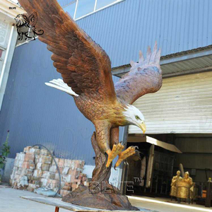 Estatua de Águila de Bronce BLVE, Decoración de Arte para Interiores y Exteriores, Escultura de Águila de Metal de Tamaño Real que Atrapa una Serpiente para Jardín - Product Image 4