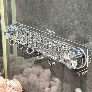 Offre Spéciale <span class=keywords><strong>sans</strong></span> perçage salle de bain crochets muraux porte-serviettes pliable crochet à ventouse Portable - Product Image 3