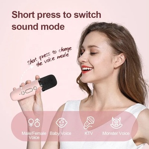 Hot bán P2 mini xách tay Loa BT không dây Mini HiFi koraoke loa với microphone phổ biến bên nhà mic hộp máy nghe nhạc - Product Image 4