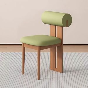 Sedia da Pranzo in Legno Massello Stile Nordico Retrò, Schienale Morbido, Altezza Regolabile, Colori Personalizzabili, Uso Domestico, Modello Ippopotamo - Product Image 1