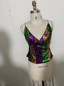 Débardeur sexy sans manches à sequins brillants pour femme, idéal pour les soirées en club et la danse jazz - Product Image 3
