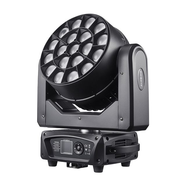 New Model 19x15W K10 Bee Eyes RGBW 4in1 Zoom Wash Moving Head Stage Light Led Bee Beam Light for DJ Bar Disco Wedding Concert