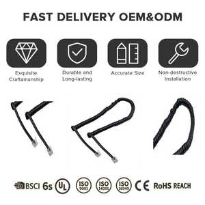 Harnais de câblage électronique professionnel RJ12 6P6C à spirale inversée, conducteurs en cuivre, isolation <span class=keywords><strong>PVC</strong></span>/PBT, indice de protection IP20, pour intérieur - Product Image 4