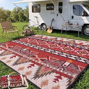 Portable Picnic Mat Ultrasonic Waterproof Padded <b>Blanket</b> for Beach Camping Travel Foldable Rug Shoulder Strap - Product Image 1