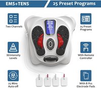TENS EMS Stimulateur corporel portable Soulagement efficace des nerfs musculaires des pieds Neuropathie Cou Bras Circulation Jambe Masseur Douleur