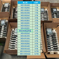 Hard Disk Drive (HDD) Internal Desktop PC 4TB Biru WD40EZAX 3.5 inci SATA III 6Gb/s 5400RPM 256MB Cache CMR Recording NoTouch Ramp Load