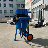 Machine de sablage mobile haute pression pour élimination de la rouille, sablage humide et sec, polissage sans poussière, avec pot de sablage manuel