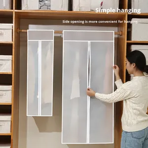 Quần áo chống bụi quá khổ che váy phù hợp có thể giặt treo quần áo túi tủ quần áo bụi ẩm Áo bụi che phù hợp với túi - Product Image 2