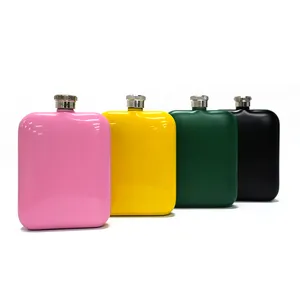 Good Design Custom Color Printed Pocket 6oz Liquor Alcohol Stainless Steel Hip Flask For Women