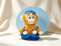 Jouets en peluche personnalisés, lapin marin doux avec chapeau jaune pour les cadeaux d'enfants, promotions de vacances, jouets en peluche personnalisés