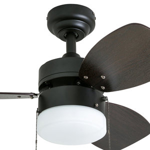 100v 220v Available Black Color 30&quot; 3 Blades <strong>LED</strong> <strong>Ceiling</strong> <strong>Fan</strong> with Light <strong>Kit</strong> Included - Product Image 1