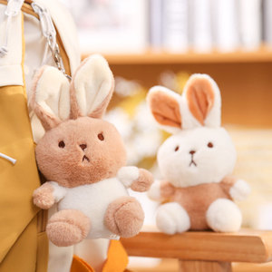 Porte-clés mignon en coton en peluche thé au lait lapin sac pendentif créatif <span class=keywords><strong>ours</strong></span> et lapin Animal mignon en peluche lapin porte-clés - Product Image 4