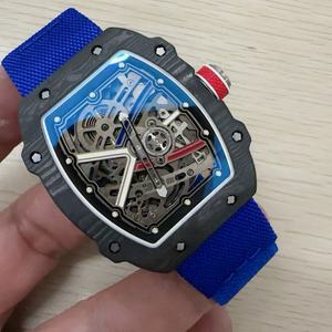 <span class=keywords><strong>Montre</strong></span> mécanique de luxe personnalisée de haute qualité 7,8 mm, bracelet en nylon de couleur vive, <span class=keywords><strong>montre</strong></span> de sport en fibre de carbone - Product Image 1