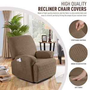 ผ้าแจ็คการ์ดยืดเอนได้ผ้าคลุมโซฟาแบบปรับเอนนอนปรับเอนได้1/2 2/3แบบซักได้ - Product Image 5