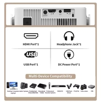 Mini projecteur intelligent 5G WiFi 720P HD pour la maison, projecteur de cinéma portable, 1080P LCD LED vidéo Android 13, mini projecteur économique